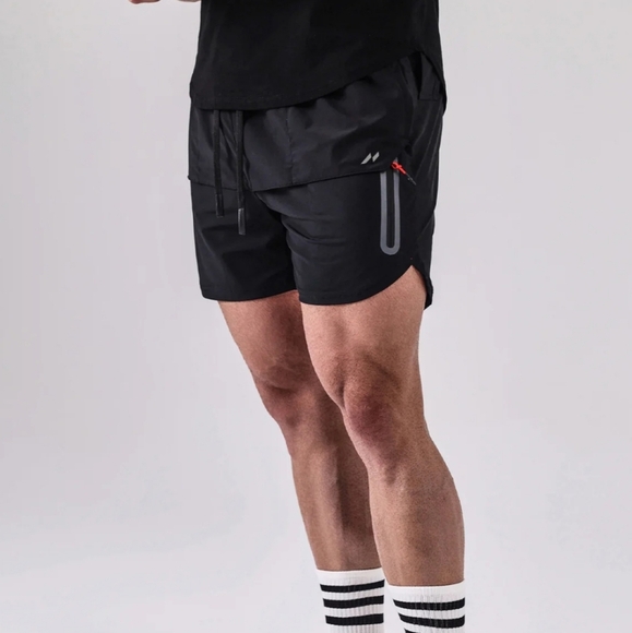 NWT AHA Selected 5" Stay Cool 4 Pocket Short In Black Size XL B72 - Picture 2 of 6